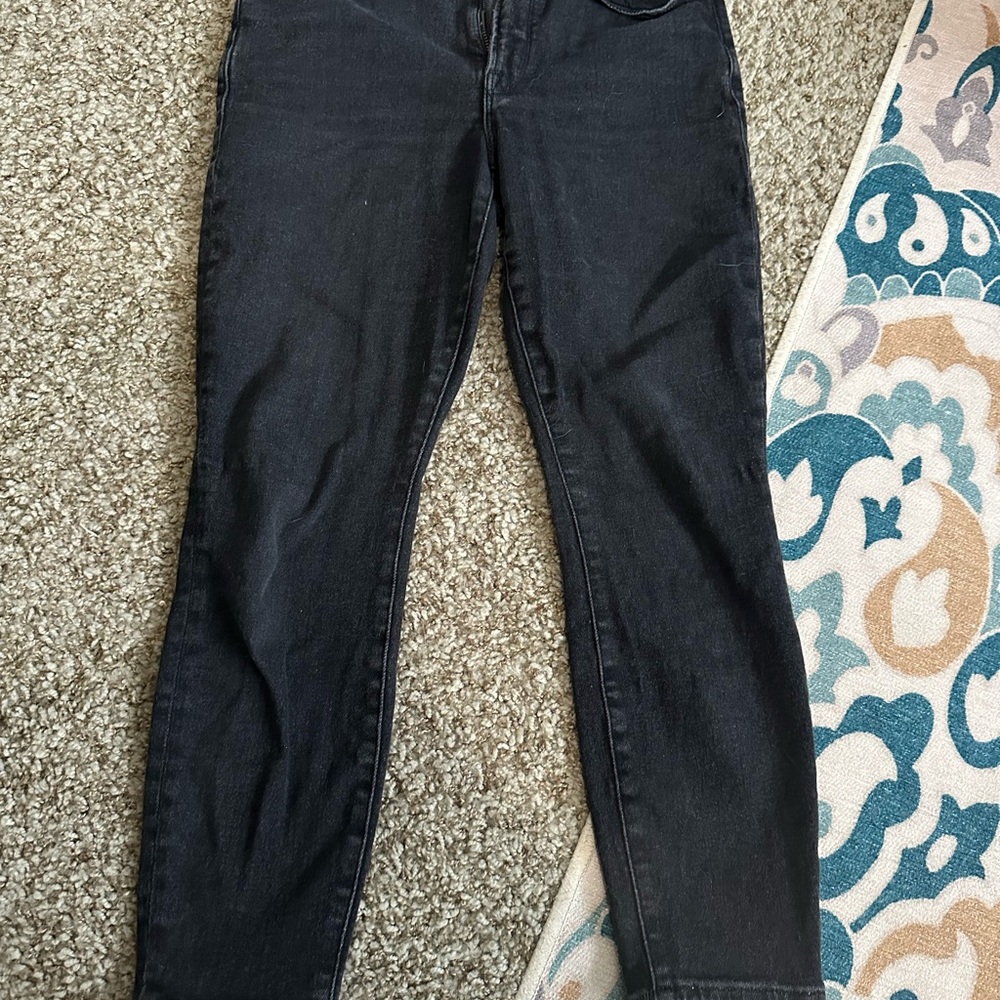 Good American Skinny Petite Black Jeans Size 8